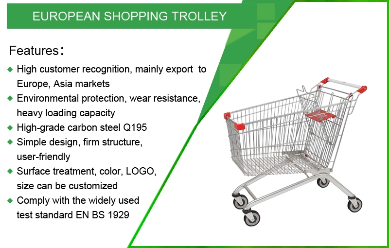 125L Extra Capacity Metal Aisan Design Shopping Cart (JS-TAS04)