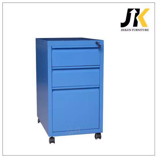 Tre piedistalli per cassetti mobili per armadietti mobili per dipendenti con attività di archiviazione di file di pompaggio
